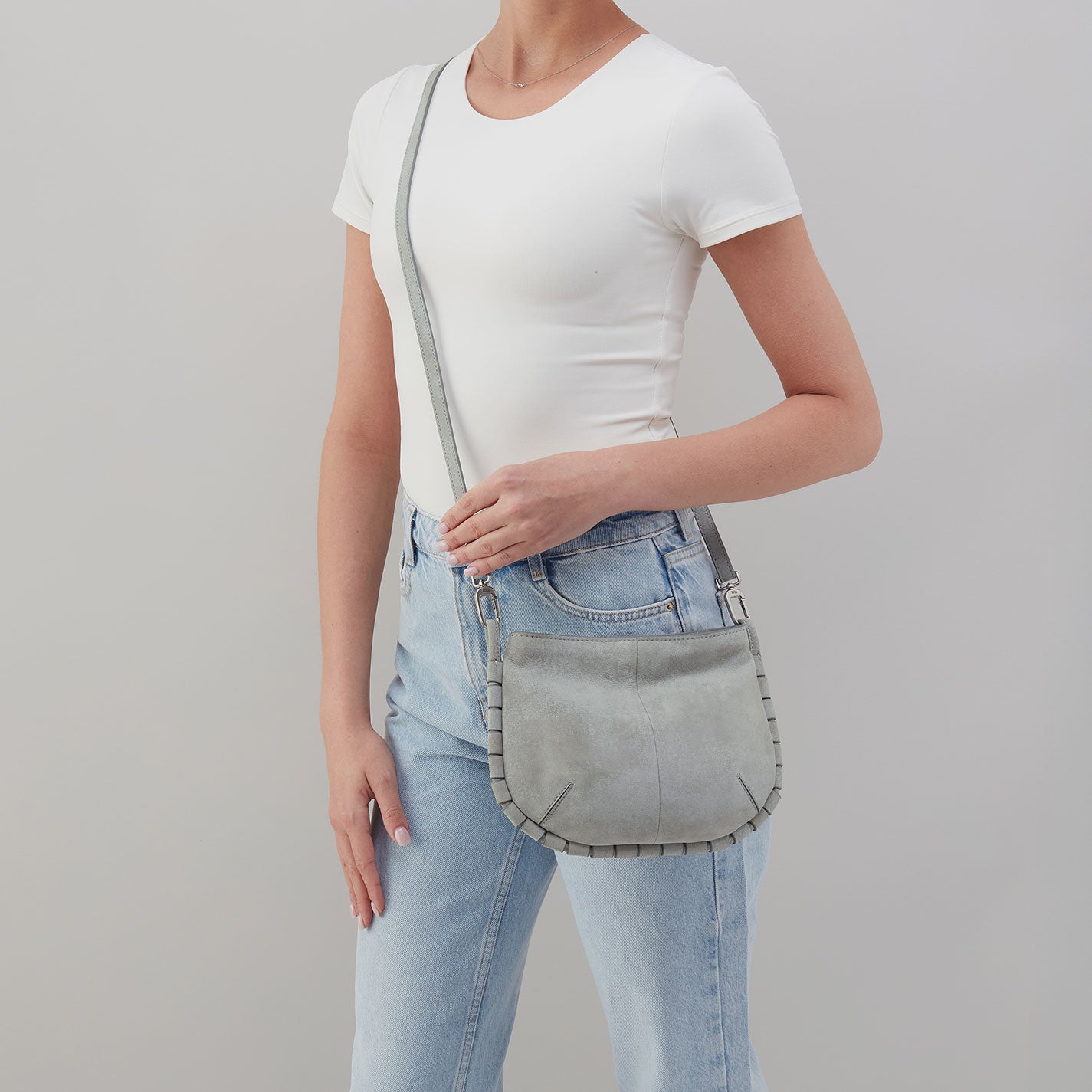 Phoebe Crossbody In Buffed Leather – Misty Harbor - HOBO