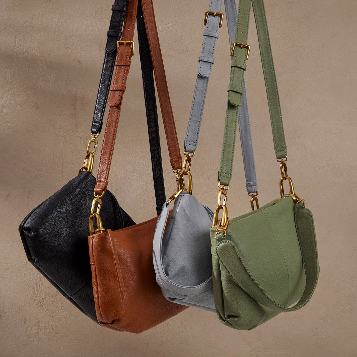 Advance Shoulder Bag In Pebbled Leather – Watercress - HOBO