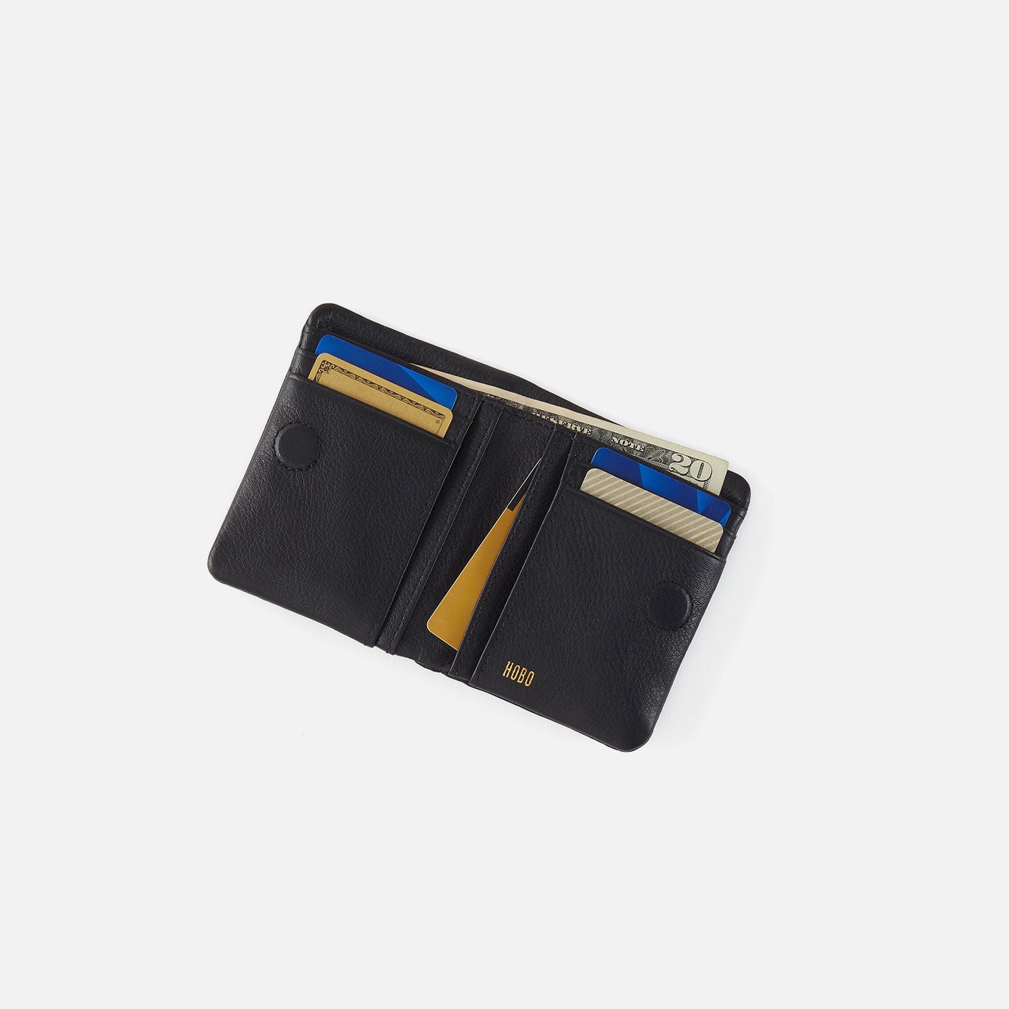 Lumen Mini Wallet In Pebbled Leather – Embroidered Birch - HOBO