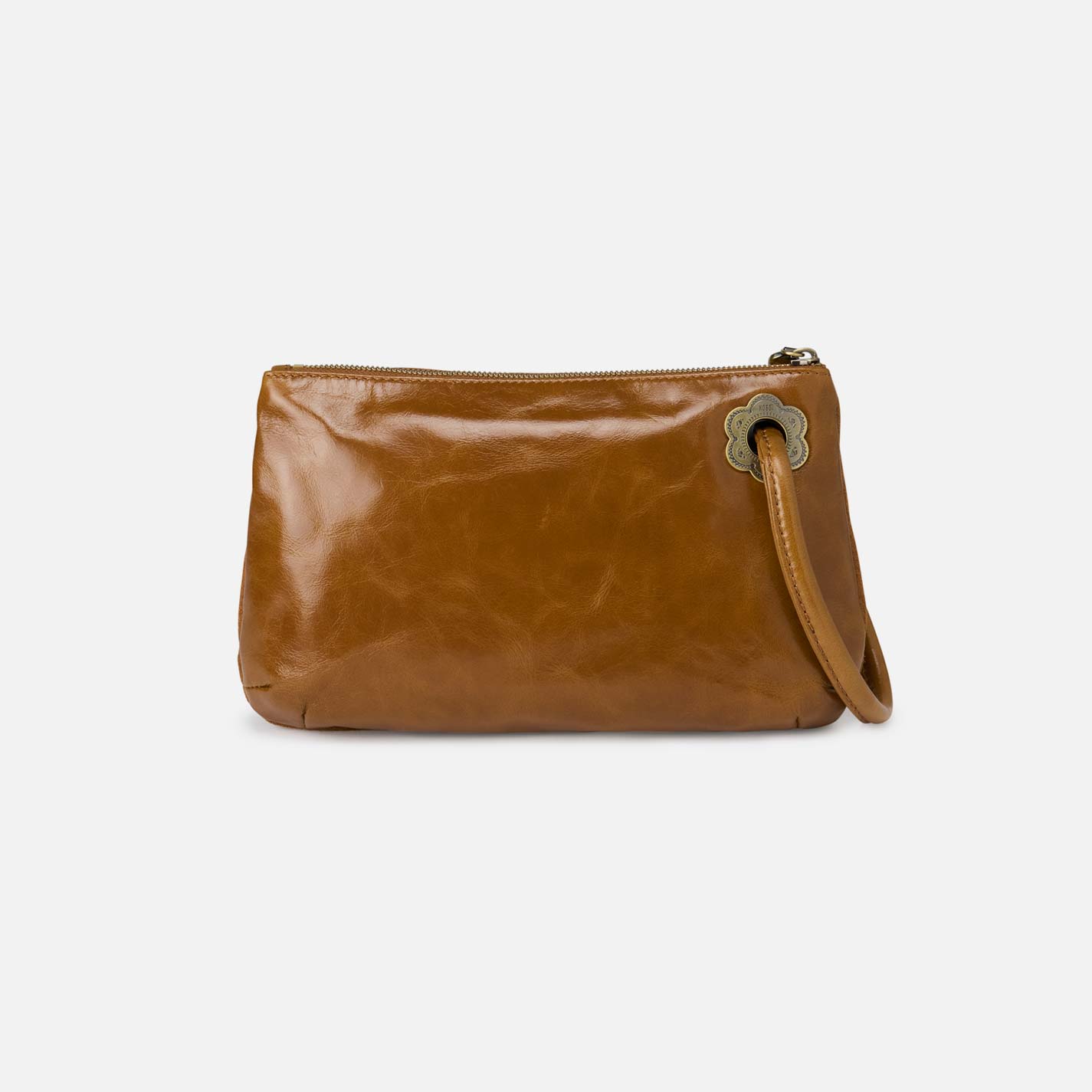 Daisy Daze Large Wristlet in Suede Leather – Oak Barrel - HOBO