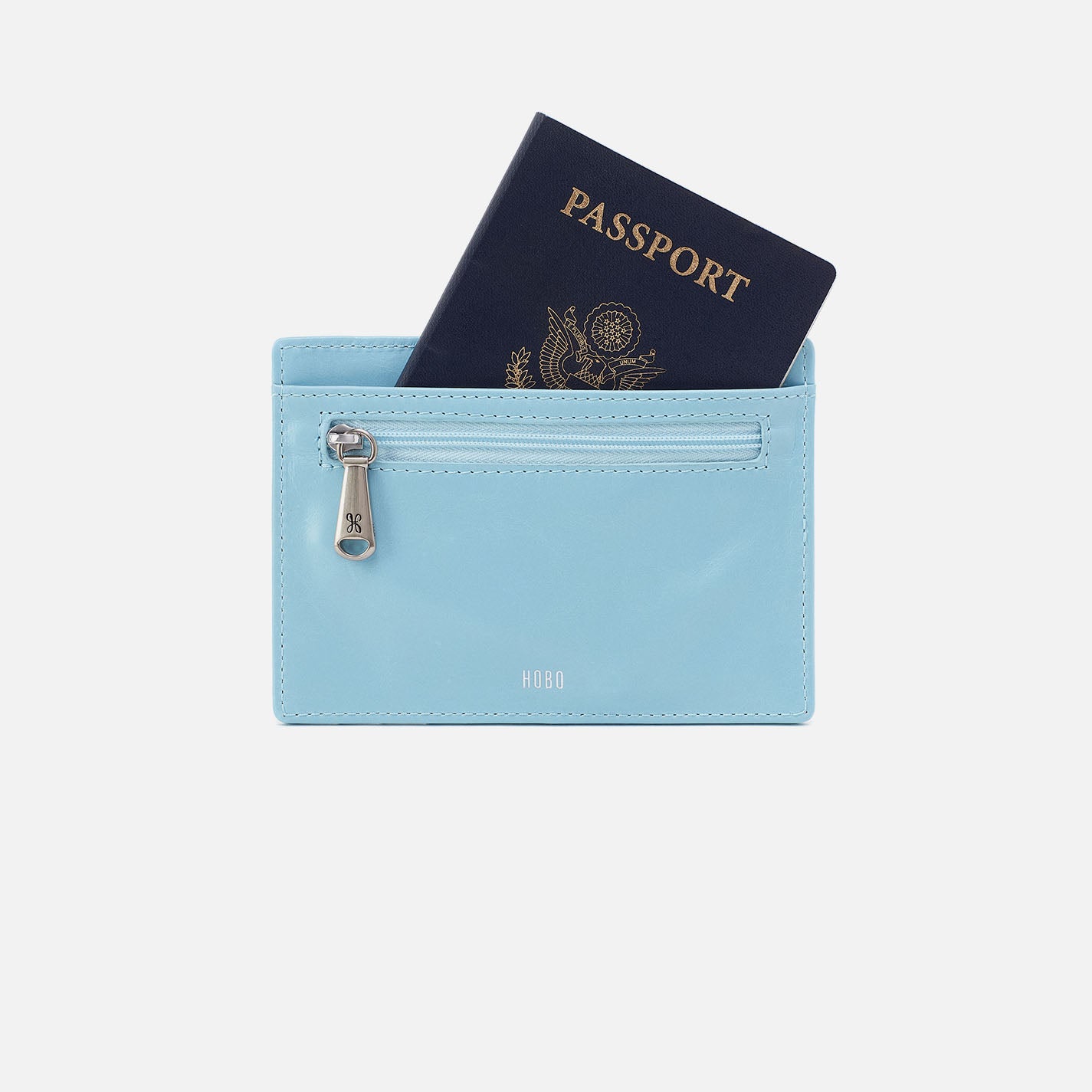 Euro Slide Card Case In Polished Leather – Stratosphere - HOBO