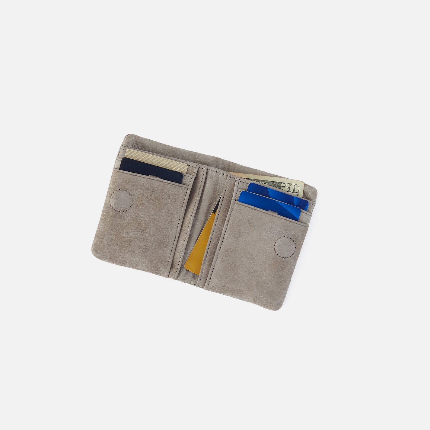 Lumen Mini Wallet in Nubuck Leather – Golden Granite - HOBO