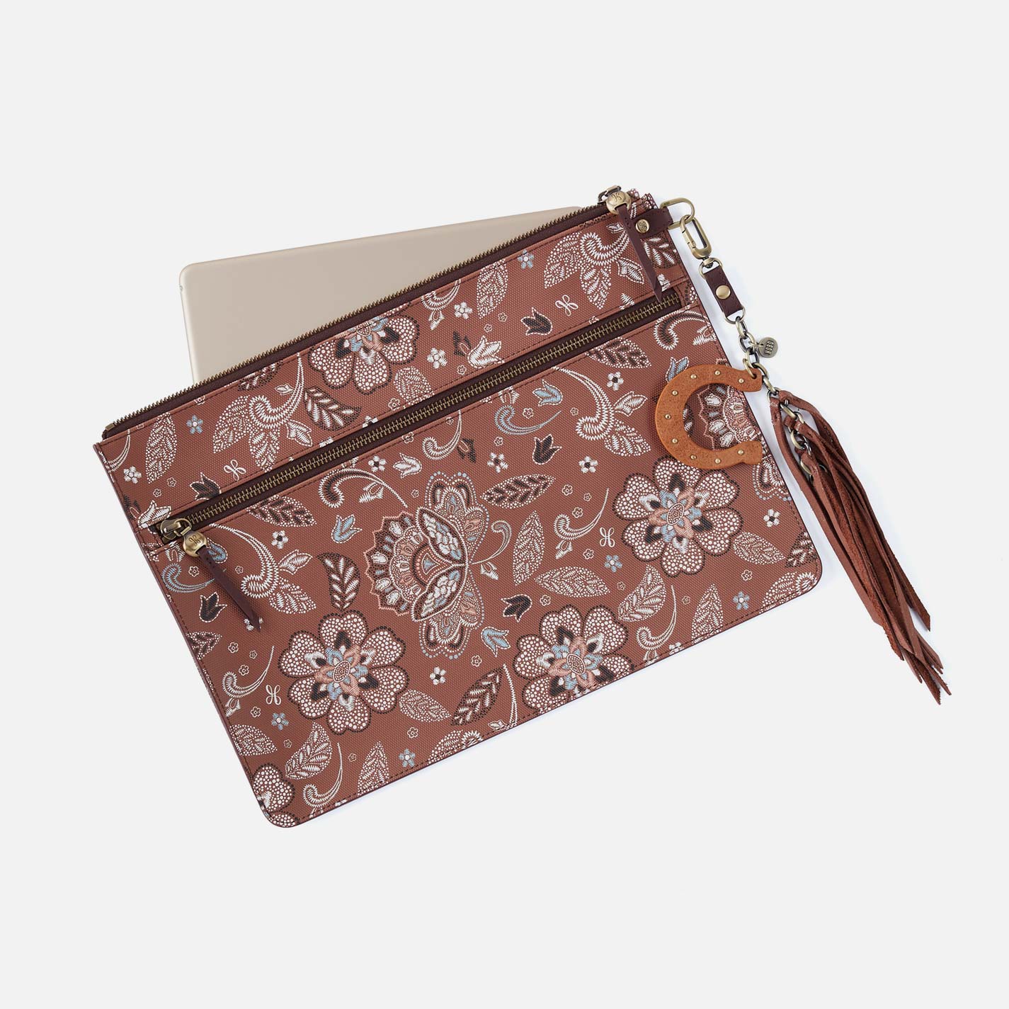 Digital Nomad Small Sleeve in Coated Canvas – Country Road Bloom Canvas - HOBO