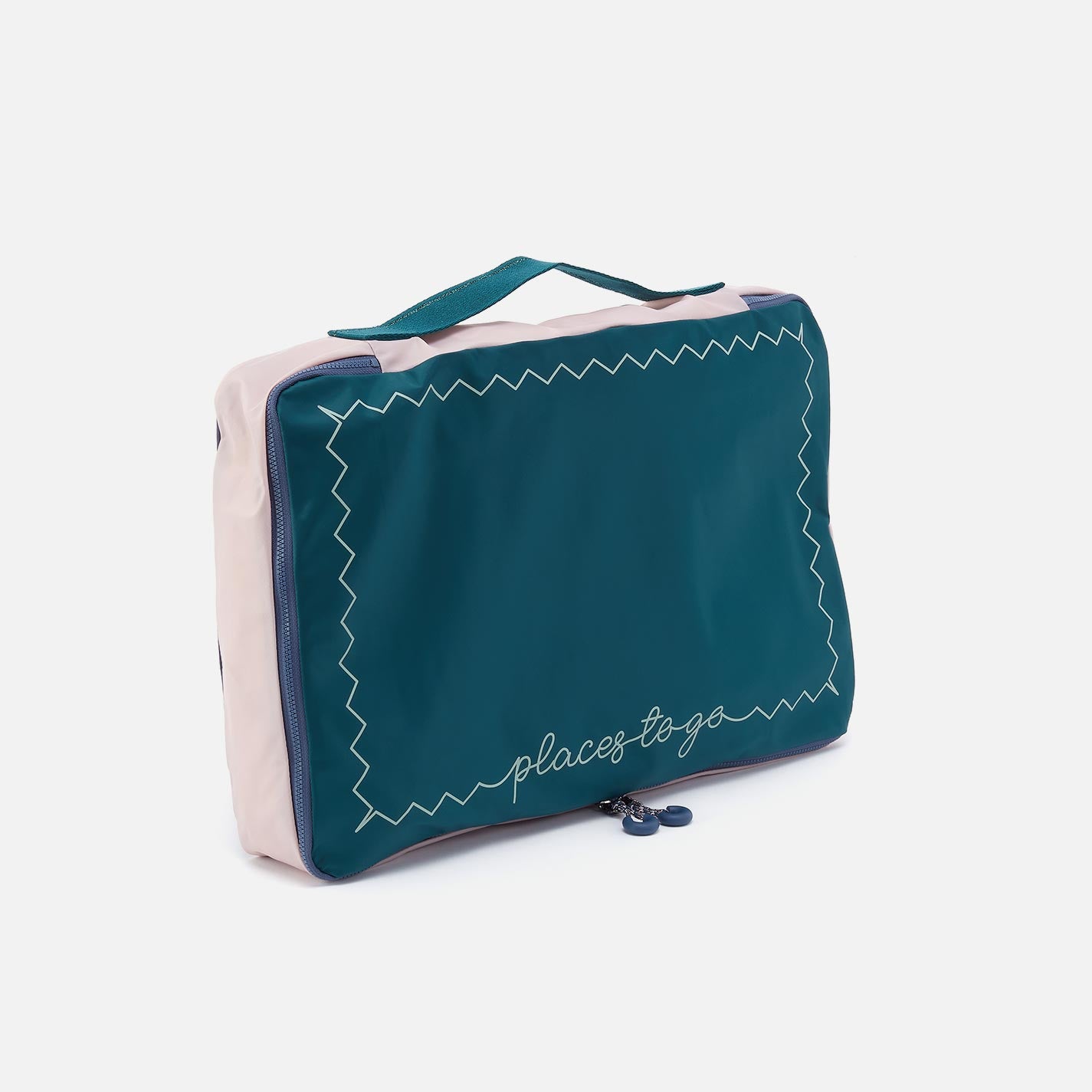 SET TO GO Packing Cube Large in CaRefiber recycled nylon – Teal - HOBO