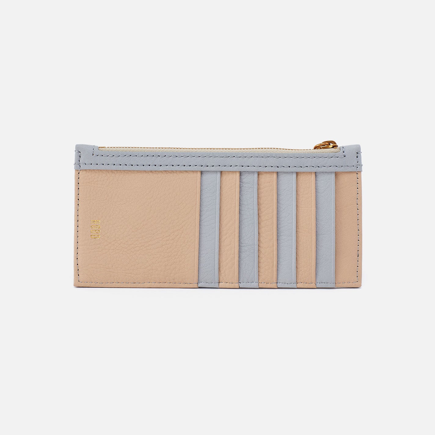 Carte Card Case In Pebbled Leather – Blue Pearl - HOBO