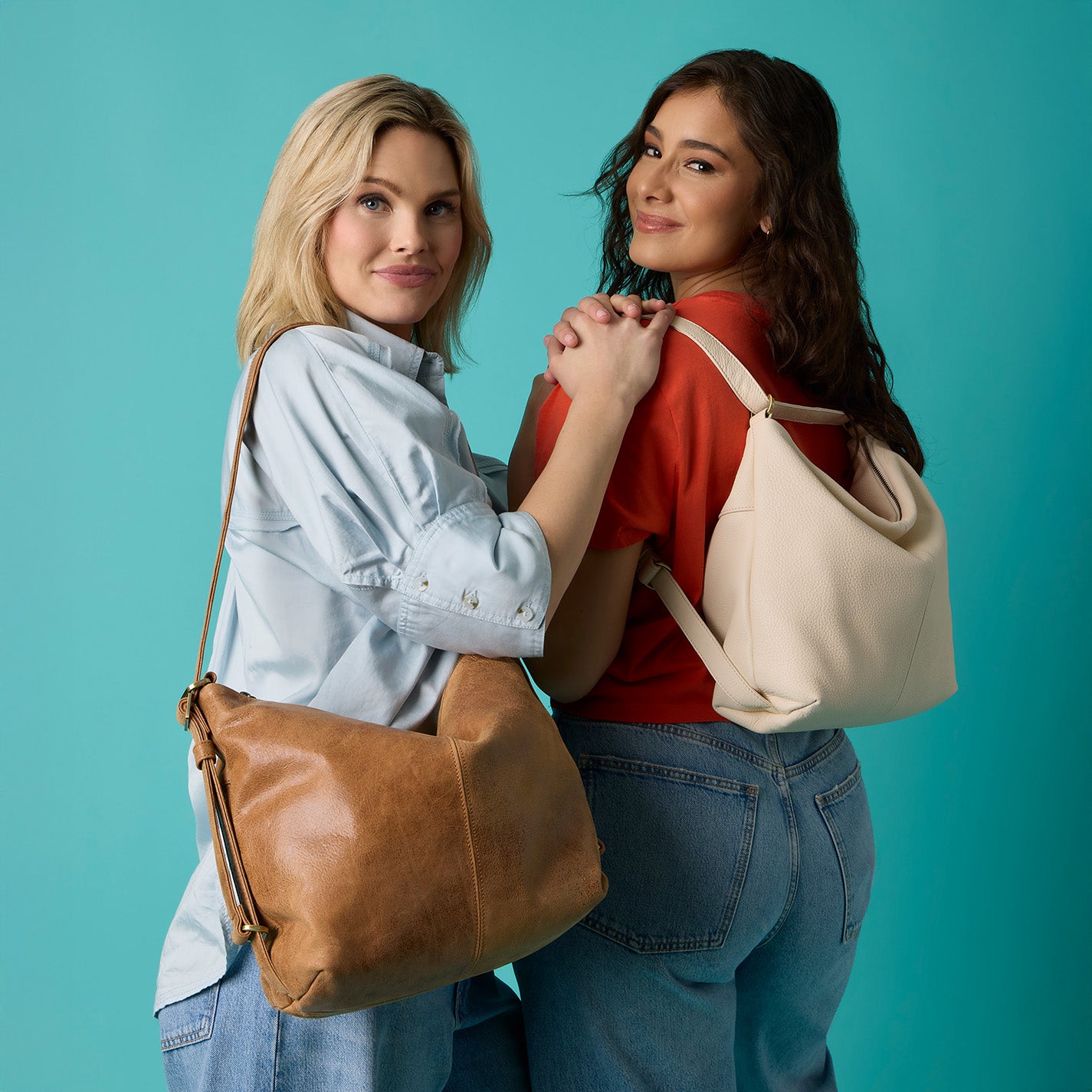 Emily Convertible Backpack In Pebbled Leather – Cream - HOBO