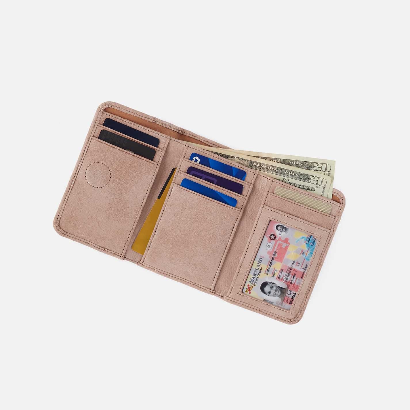 Jill Trifold Wallet in Buffed Leather – Hazel - HOBO