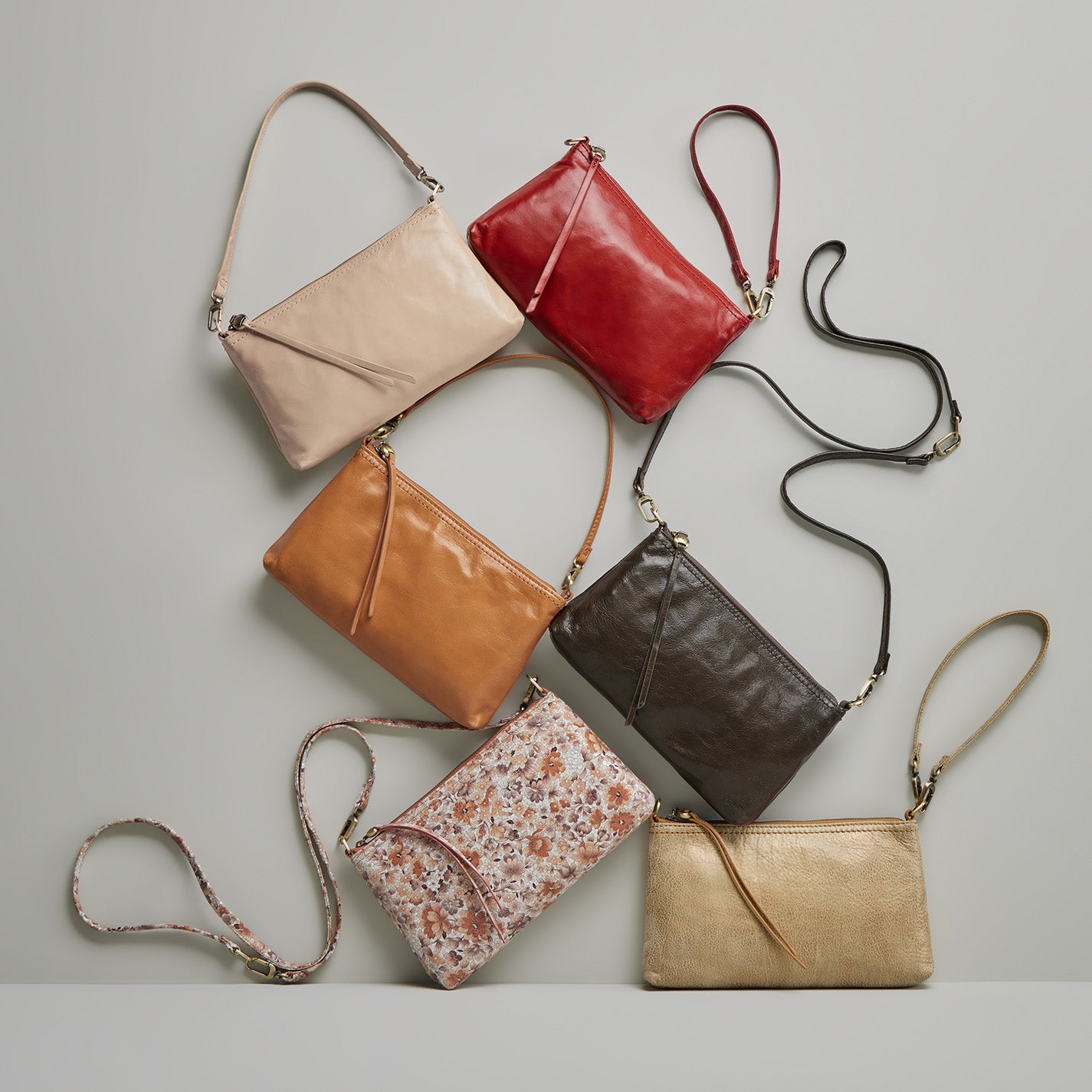 Darcy Crossbody in Metallic Leather – Gold Leaf - HOBO