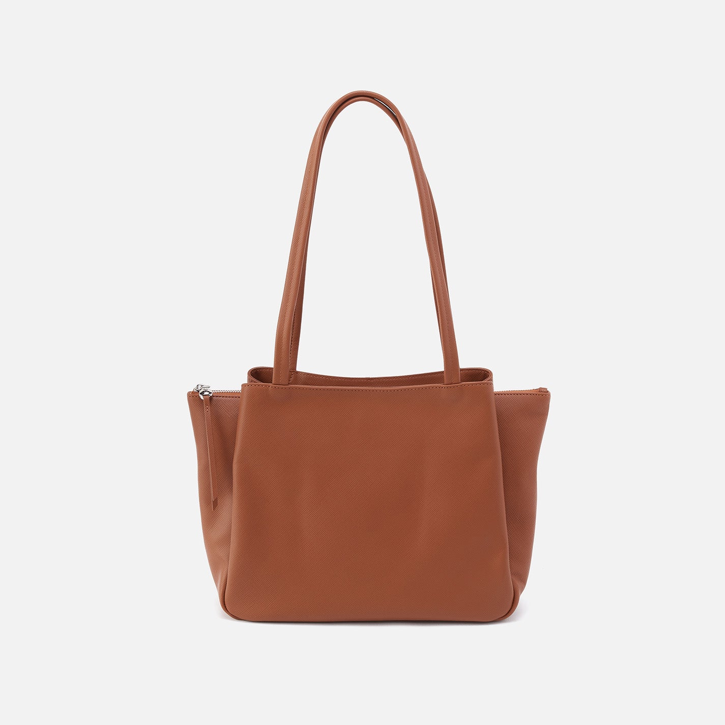 Essential Medium Tote In Soft Saffiano Leather – Lion - HOBO