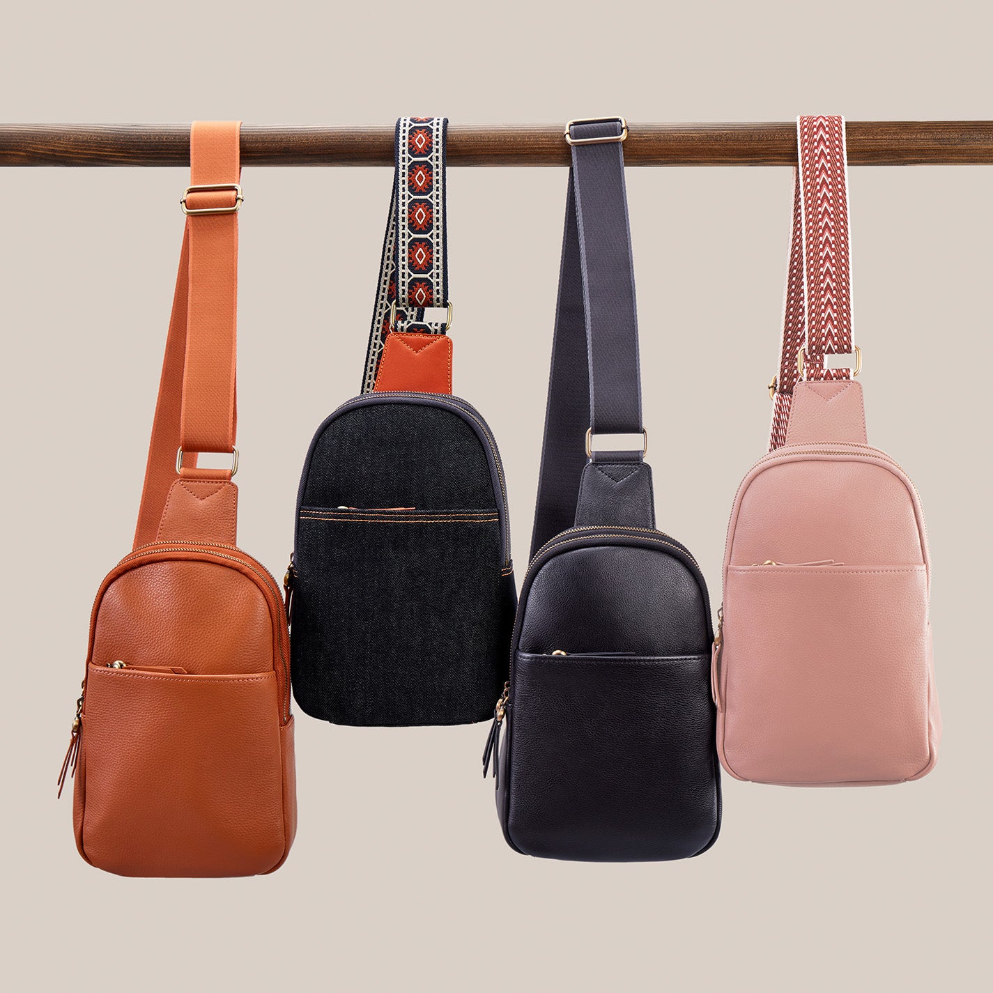 Cass Sling In Pebbled Leather – Black - HOBO