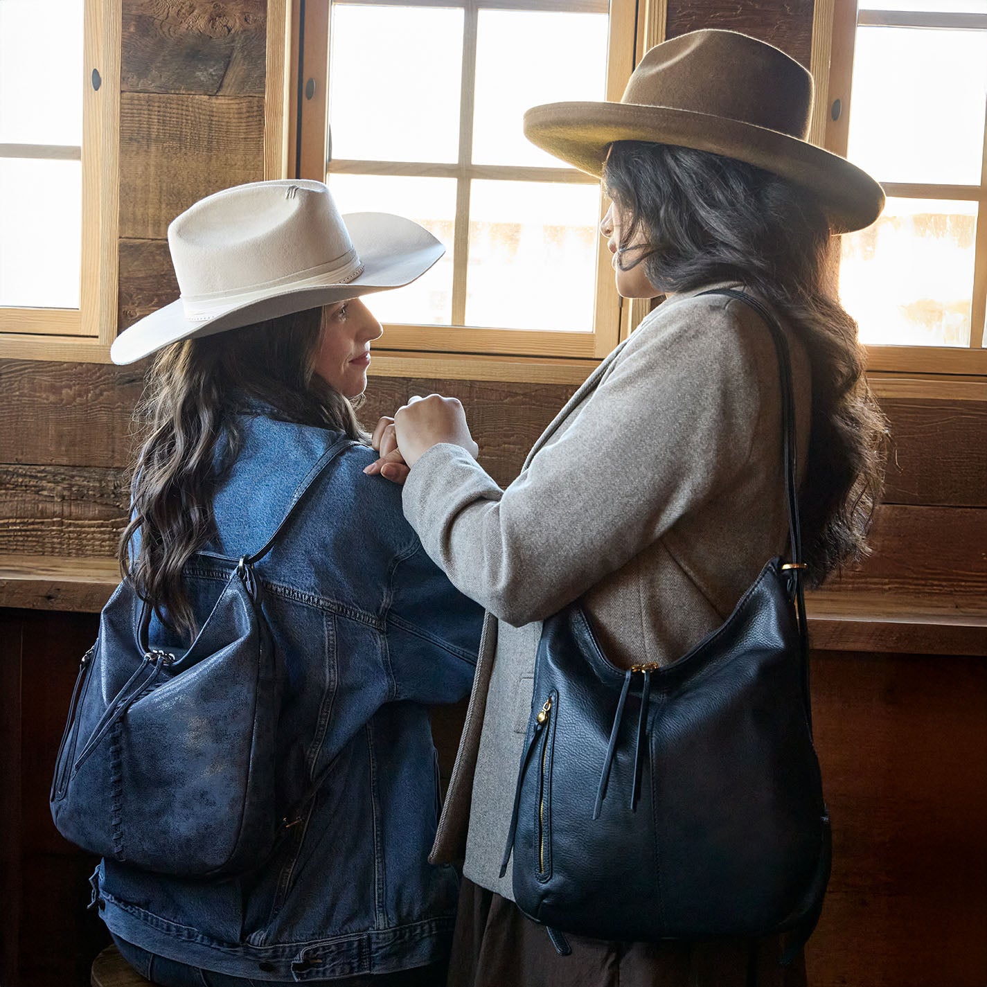 Merrin Convertible Backpack in Buffed Leather – Indigo Sky - HOBO