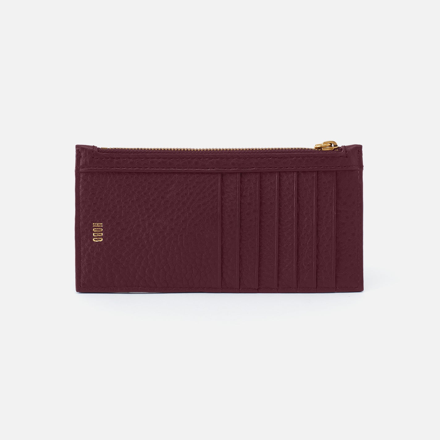 Carte Card Case in Pebbled Leather – Mulberry Glaze - HOBO