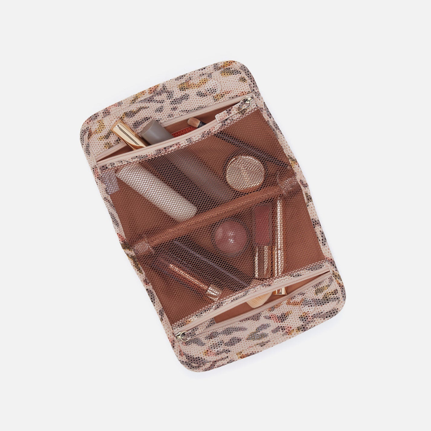 Beauty Cosmetic Pouch In Printed Leather – Summer Safari - HOBO