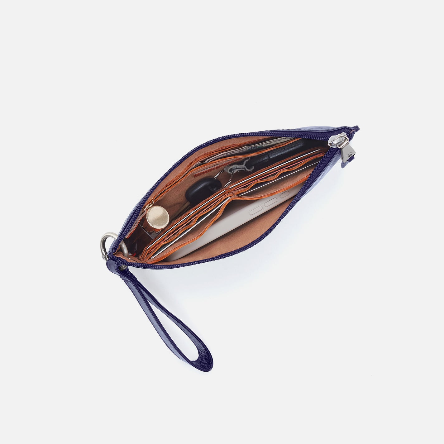 Vida Wristlet in Polished Leather – Winter Violet - HOBO