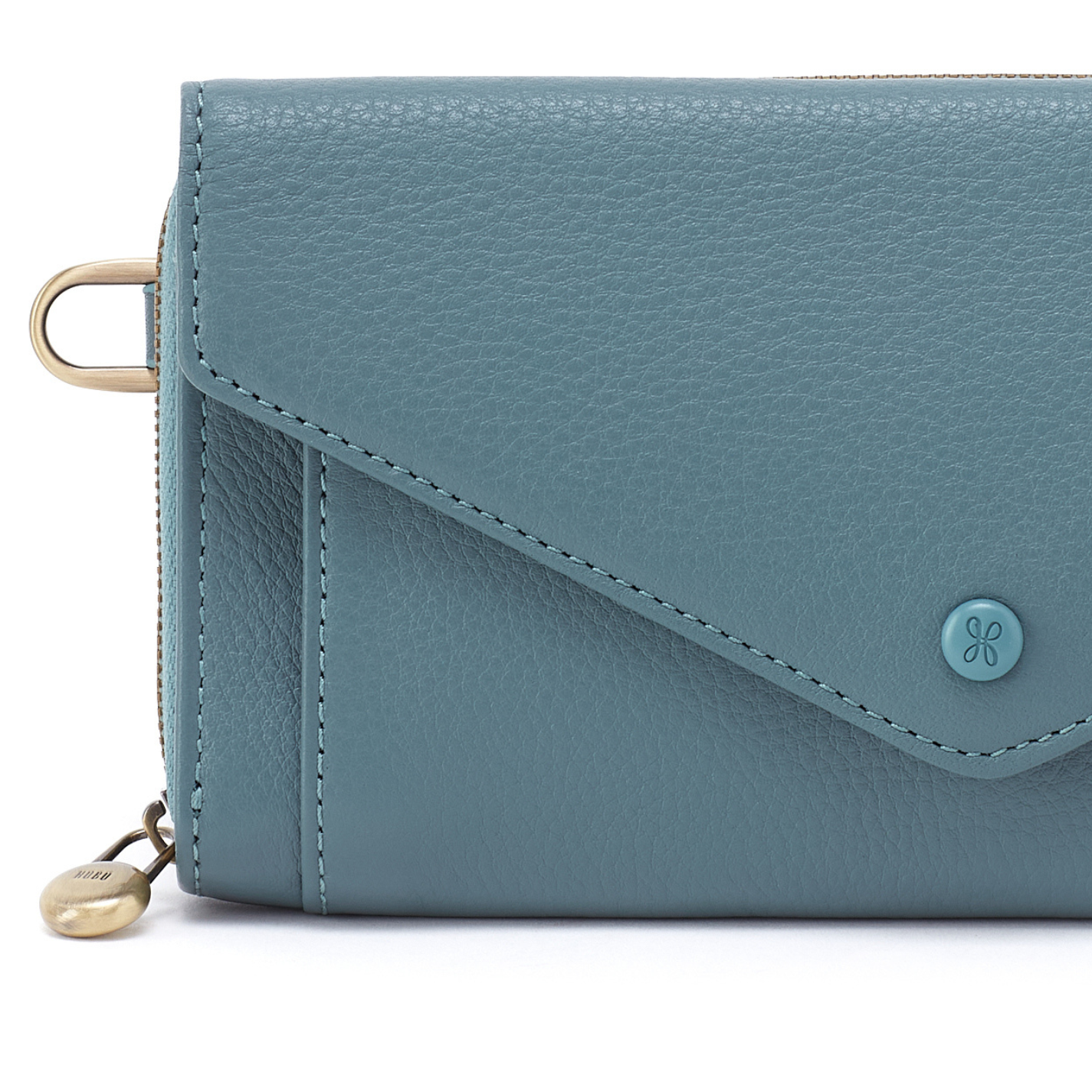 Goldie Large Wallet in Pebbled Leather – Warm Adobe - HOBO