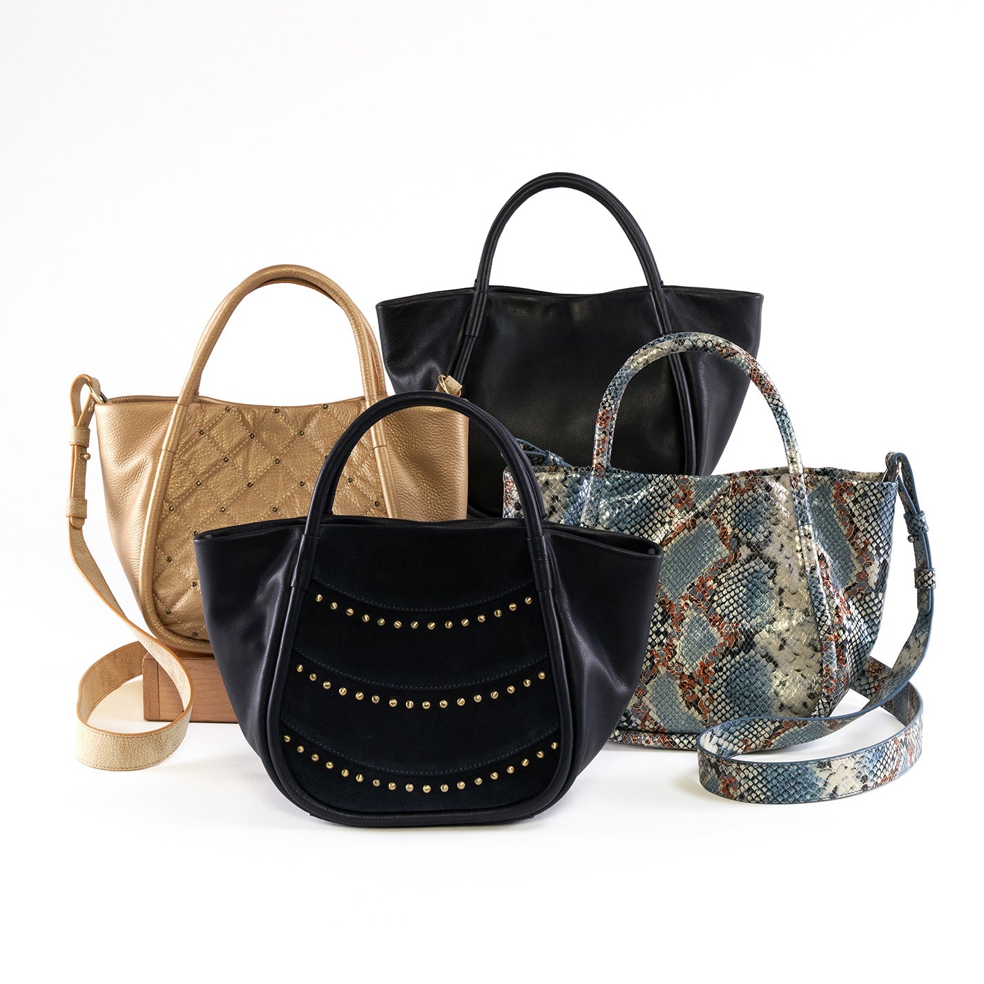 Margot Satchel In Pebbled Metallic Leather – Dusty Gold - HOBO