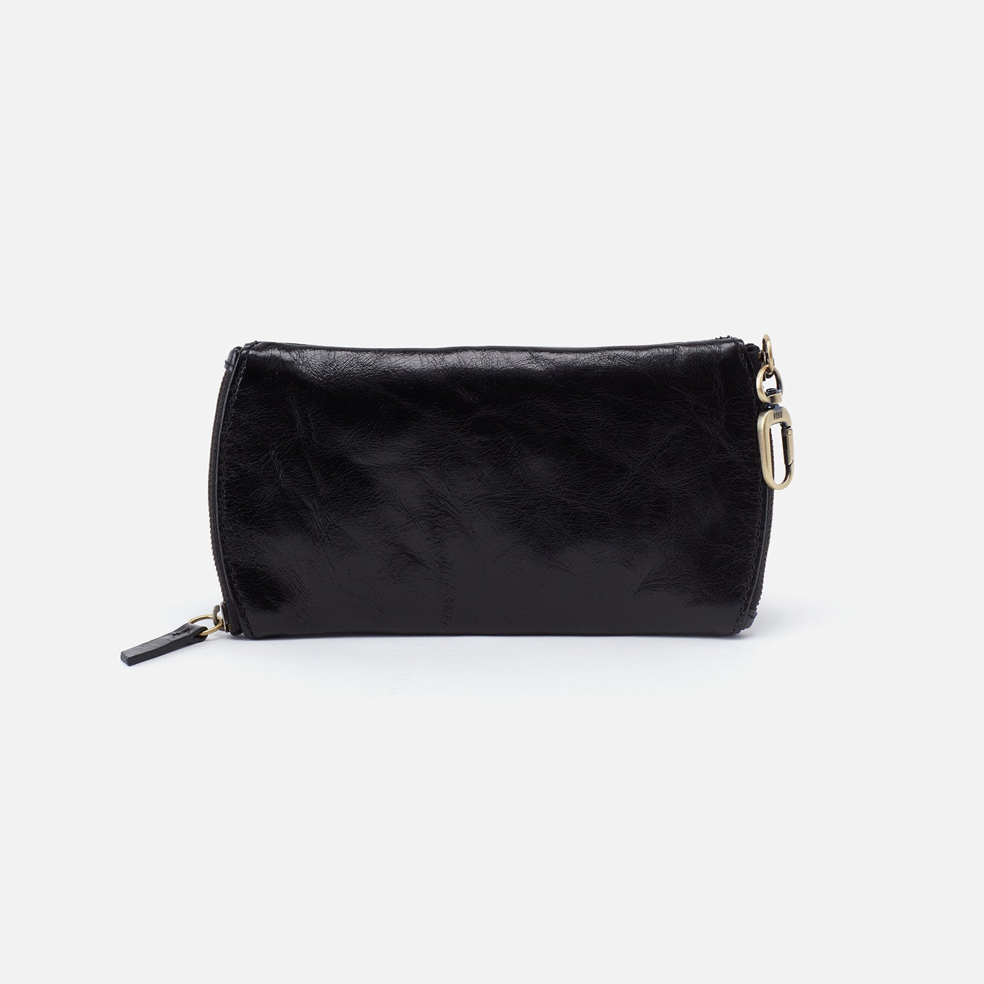 Spark Double Eyeglass Case in Polished Leather – Black - HOBO