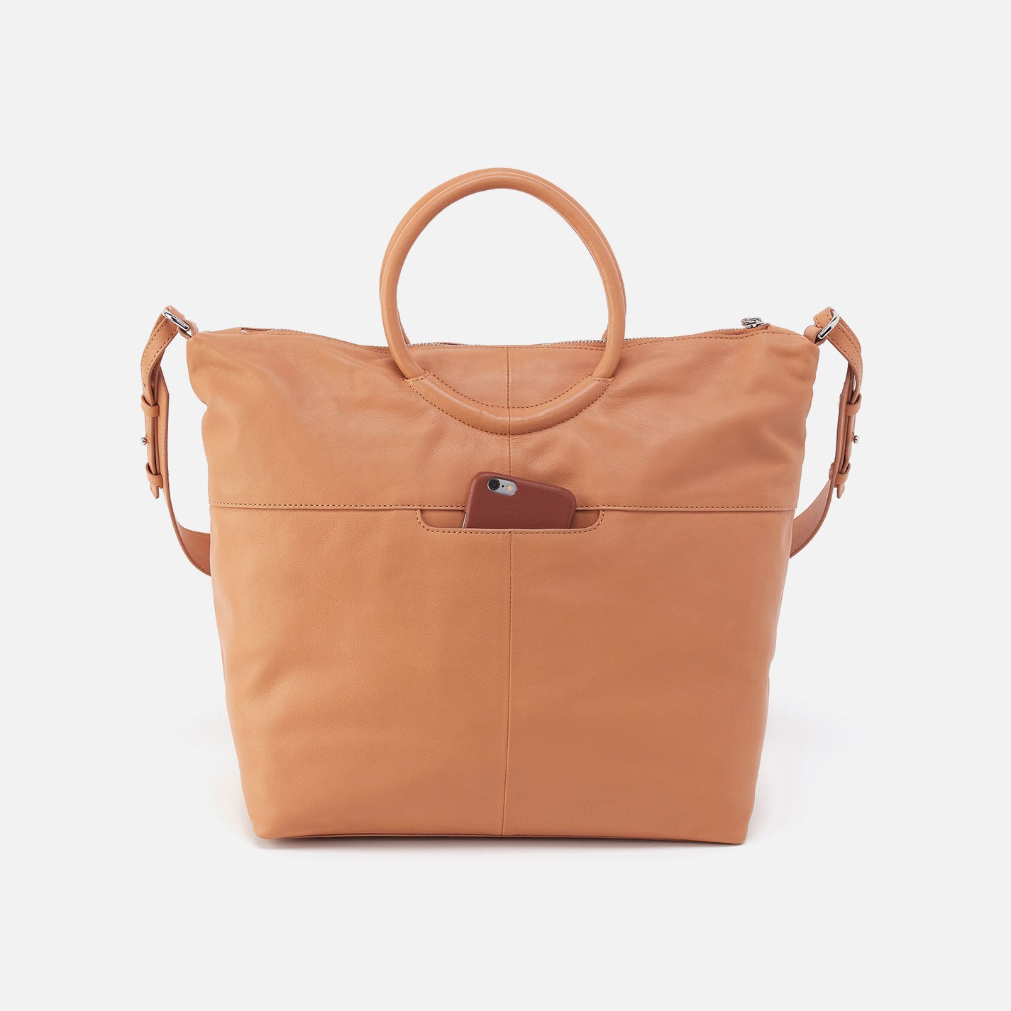 Maggie Satchel In Smooth Leather – Doe - HOBO