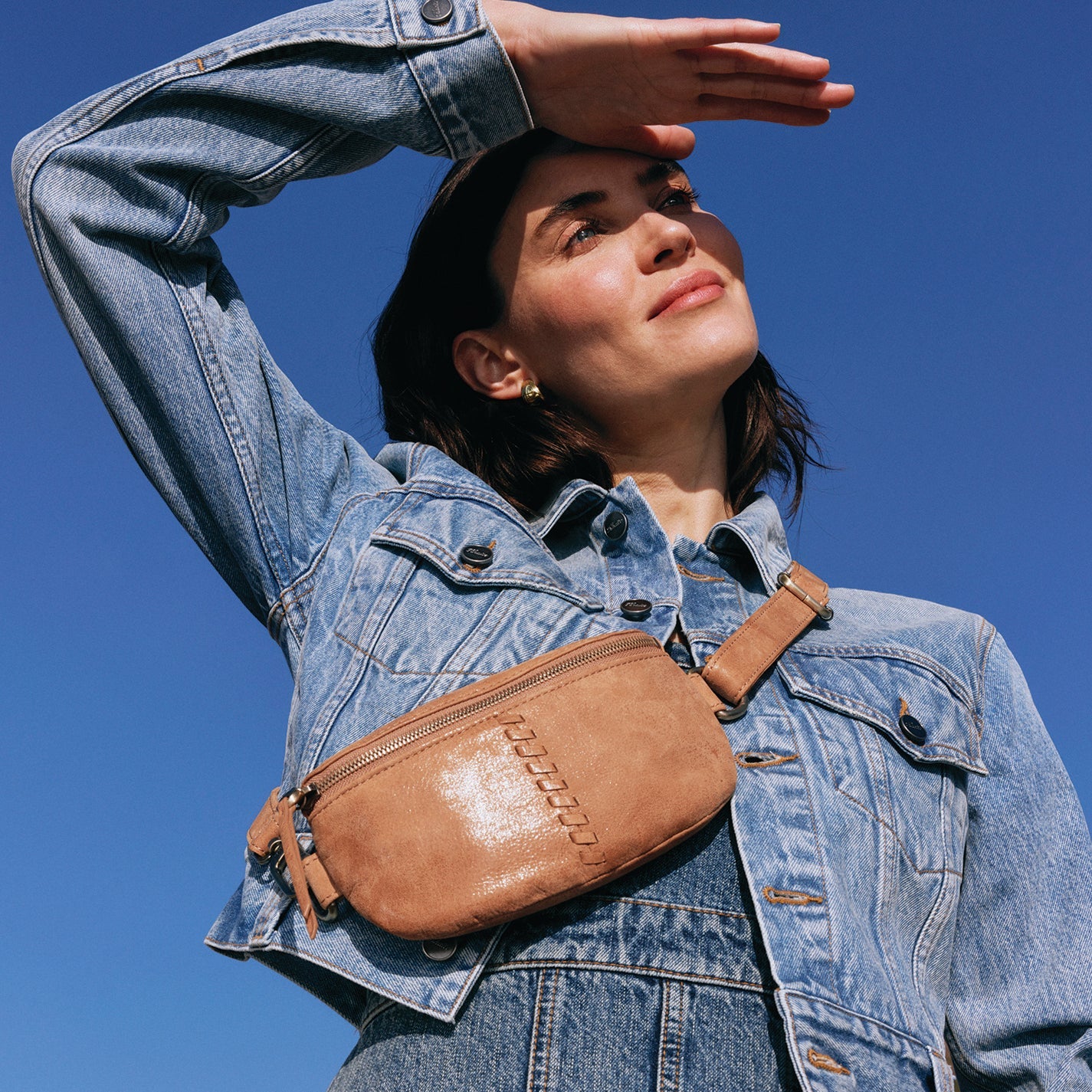 Fern Belt Bag In Buffed Leather – Whiskey - HOBO
