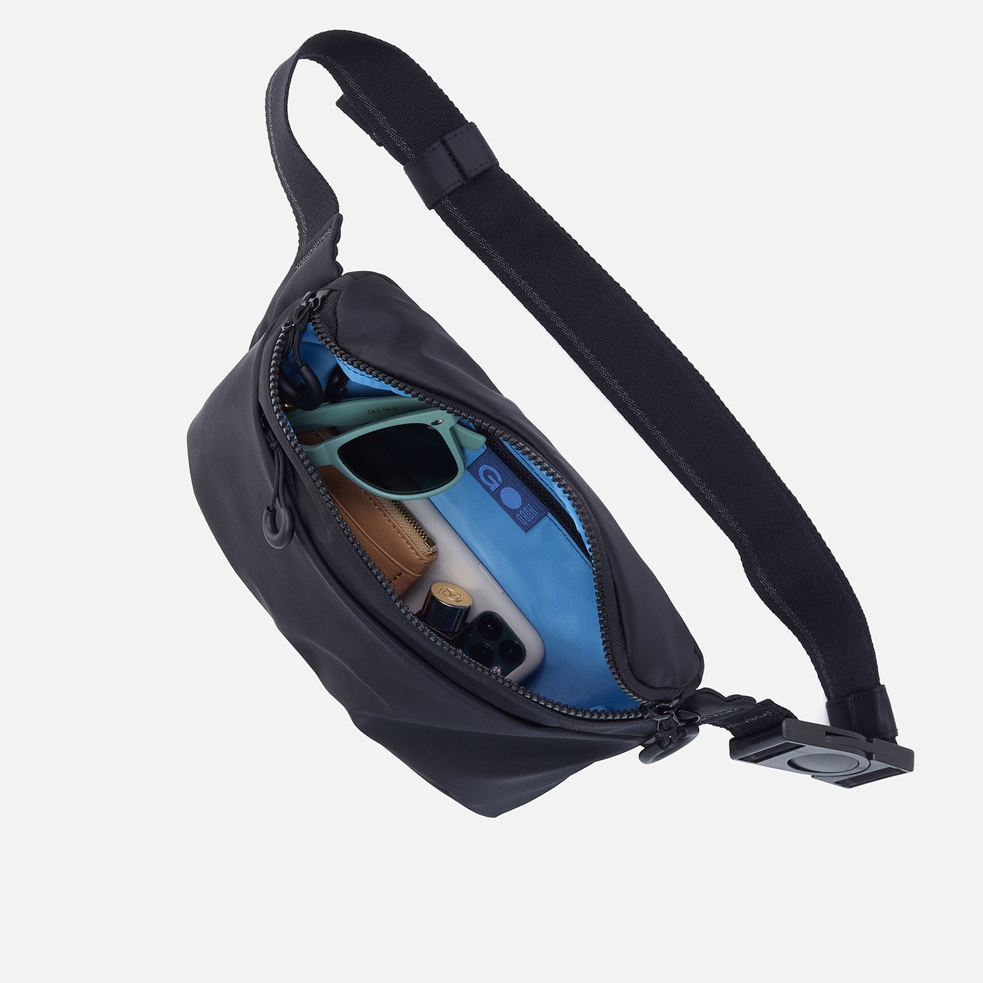 BE HOLD Belt Bag in CaRefiber recycled nylon – Jet - HOBO